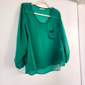 Chic Green Women's Blouse